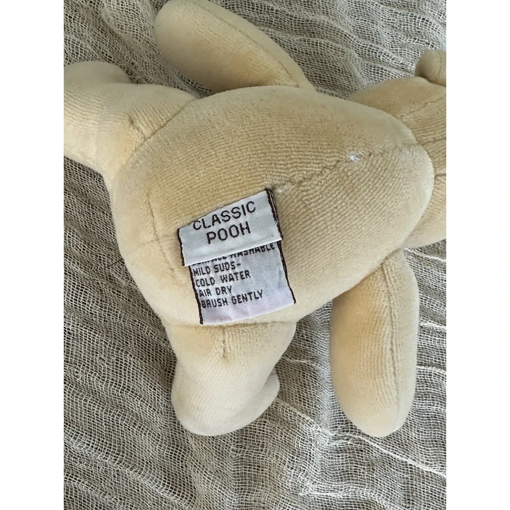 Vintage Disney Classic Pooh‎ Winnie Stuffed Animal Plush Gund Small Rattle Toy